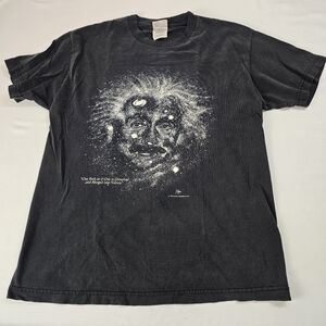Vintage 90's Albert Einstein Galaxy Space Glow In The Dark Tee Size Large